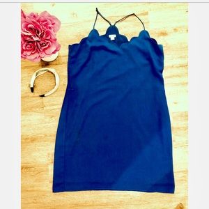 Jcrew scalloped shift dress